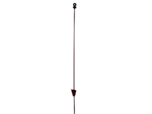 Ovalstahlpfahl mit Ringisolator I 106 cm I rot I 25 Stück