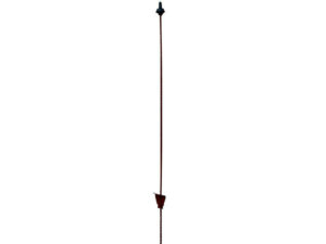 Ovalstahlpfahl mit Metallöse I 107 cm I rot I 25 Stück