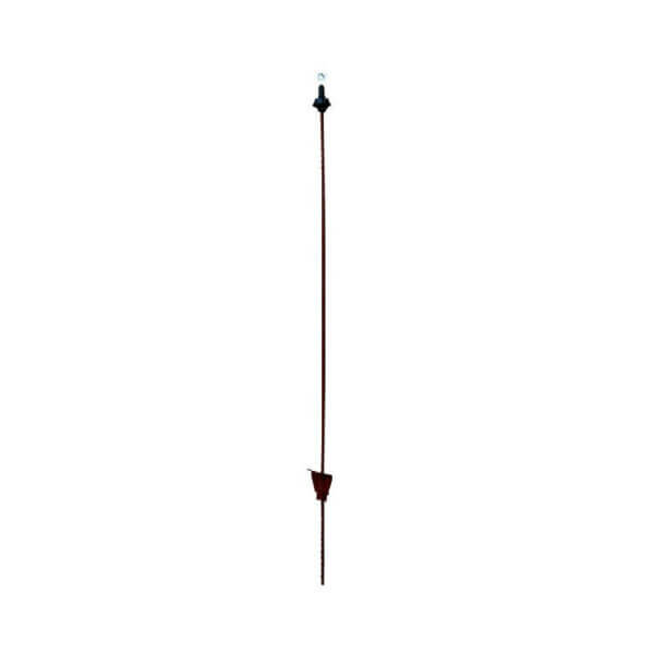 Ovalstahlpfahl mit Metallöse I 107 cm I rot I 25 Stück