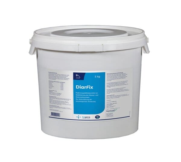 Topro DiarFix – Ergänzungsfuttermittel zur Unterstützung der Darmgesundheit bei Kälbern und Lämmern. Enthält Elektrolyte, Energie, Vitamine, Pufferstoffe, Leinsamen, Hefezellwände, Oregano und Probiotika zur Stabilisierung der Verdauung bei Durchfallrisiko