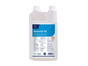 Topro Bronchi Fit – Flüssiges Ergänzungsfuttermittel zur Förderung der Atemwege bei Kälbern, Linderung von Husten und Erleichterung der Schleimabfuhr mit Eukalyptusöl, Minzöl und Menthol.