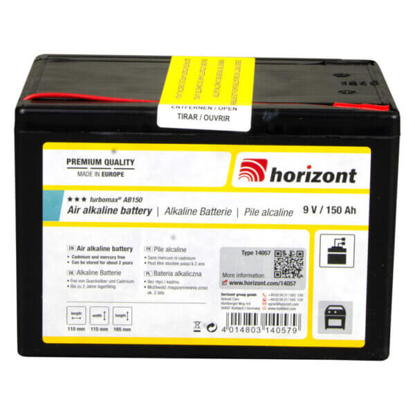 9 V Alkaline-Batterie, turbomax AB150 (9 V / 150 Ah)