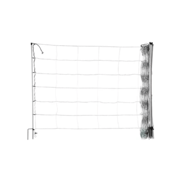Schafnetz turbomax high energy braided plus earth mit Erdungsleiter, 120 cm hoch, 50 m lang, Doppelspitze, elektrifizierbar