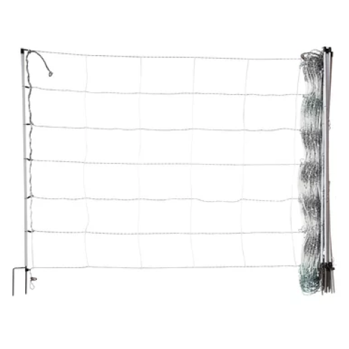 Schafnetz turbomax high energy braided plus earth mit Erdungsleiter, 120 cm hoch, 50 m lang, Doppelspitze, elektrifizierbar
