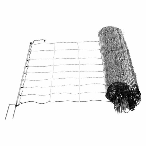 Schafnetz turbomax extra, 90 cm hoch, 50 m lang, Doppelspitze, elektrifizierbar