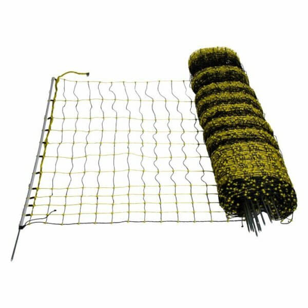 Geflügelnetz, 105 cm hoch, 50 m lang, Einzelspitze, elektrifizierbar