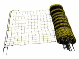 Geflügelnetz, 105 cm hoch, 50 m lang, Doppelspitze, elektrifizierbar