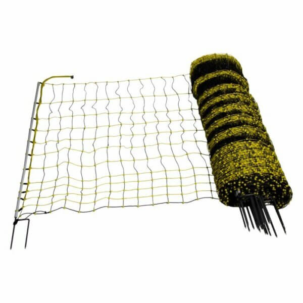 Geflügelnetz, 105 cm hoch, 50 m lang, Doppelspitze, elektrifizierbar