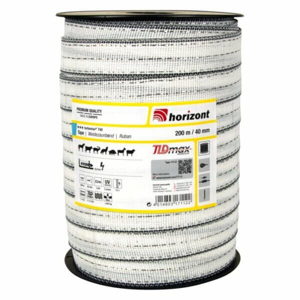 Weidezaunband turbomax T40, 200 m, 40 mm, 12 Leiter