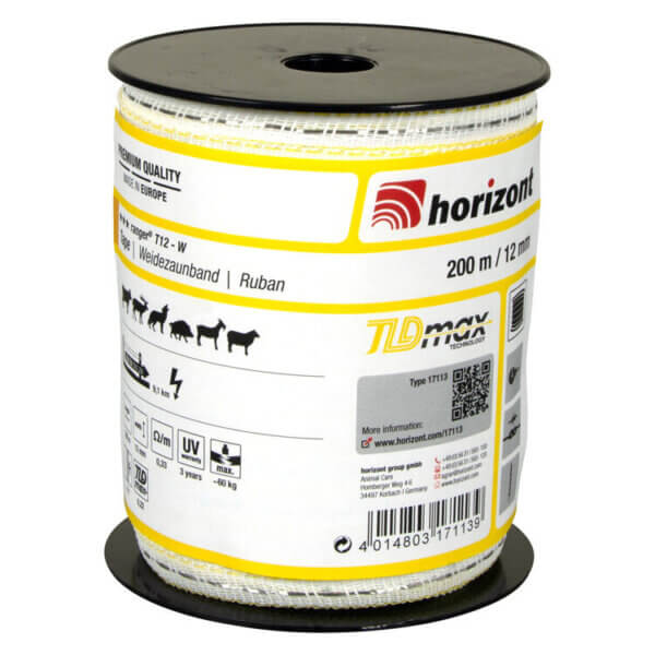 Weidezaunband ranger T12 W, 200 m, 12 mm, 4 Leiter