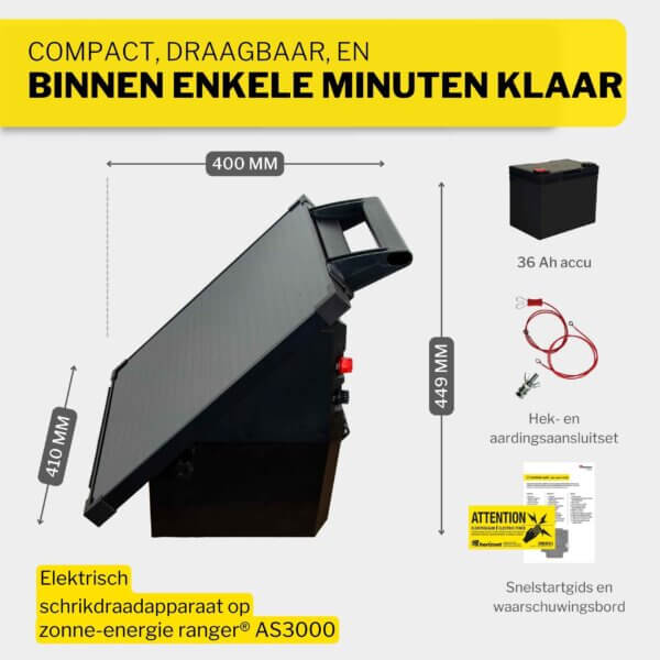 12 V Solar Weidezaungerät ranger AS3000