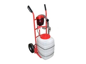 Drench It Mobile Accu – Akku-betriebene, mobile Drenchpumpe mit Edelstahlkomponenten und Neusklemme zur effizienten und stressfreien Versorgung von Wiederkäuern mit Flüssigkeit und Nährstoffen, ideal für den Einsatz auf dem ganzen Betrieb.