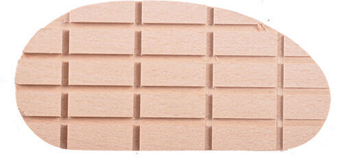 Klauenblock Buche schräg (11,2 cm x 2,1-1,4 cm)