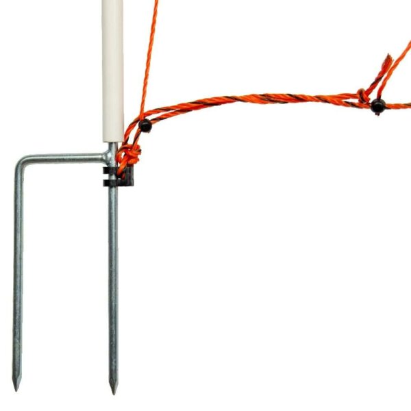 Schafnetz farmer| PVC Pfähle| 90 cm hoch, 50 m lang, elektrifizierbar, Doppelspitze