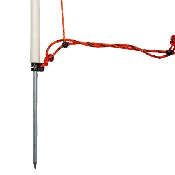 Schafnetz farmer| PVC Pfähle| 90 cm hoch, 50 m lang, elektrifizierbar, Einzelspitze