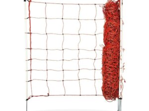 Schafnetz farmer| PVC Pfähle| 90 cm hoch, 50 m lang, elektrifizierbar, Einzelspitze