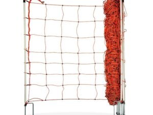 Schafnetz farmer| PVC Pfähle| 90 cm hoch, 50 m lang, elektrifizierbar, Doppelspitze