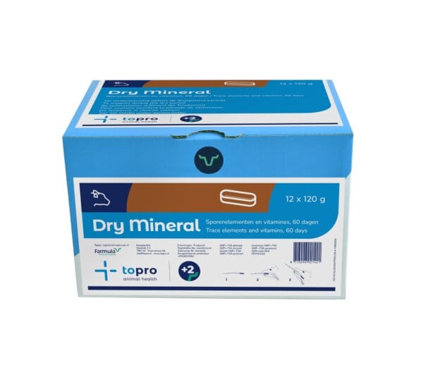 Topro Dry Mineral Bolus – Mineral- und Vitamingabe für trockenstehende Kühe zur Unterstützung von Kalbung und Fruchtbarkeit.