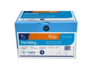 Topro Fertility Bolus für Rinder – Diätergänzungsfuttermittel zur Unterstützung der Fruchtbarkeit und Brunst, mit Beta-Carotin, Vitaminen, Spurenelementen und Pflanzenextrakten für eine konstante Freisetzung über 8 Tage.