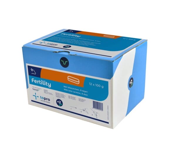 Topro Fertility Bolus für Rinder – Diätergänzungsfuttermittel zur Unterstützung der Fruchtbarkeit und Brunst, mit Beta-Carotin, Vitaminen, Spurenelementen und Pflanzenextrakten für eine konstante Freisetzung über 8 Tage.