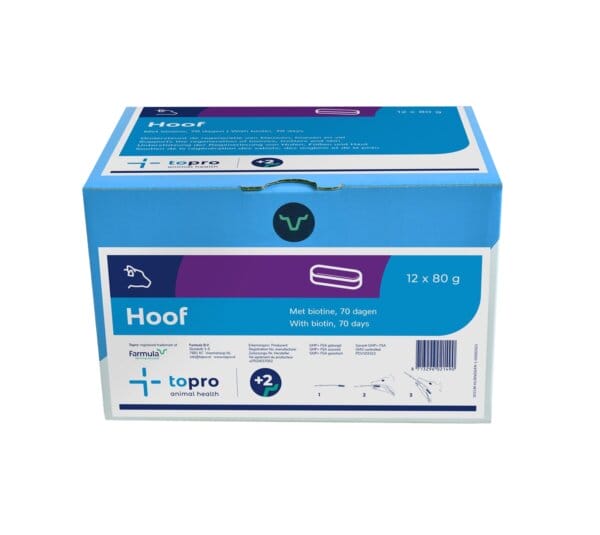 Topro Hoof Bolus für Rinder – Mineraldiätfuttermittel zur Unterstützung der Klauen- und Hautgesundheit, mit Zink, Vitamin E und Biotin für eine verbesserte Keratinbildung und Klauenqualität über 8 Wochen.