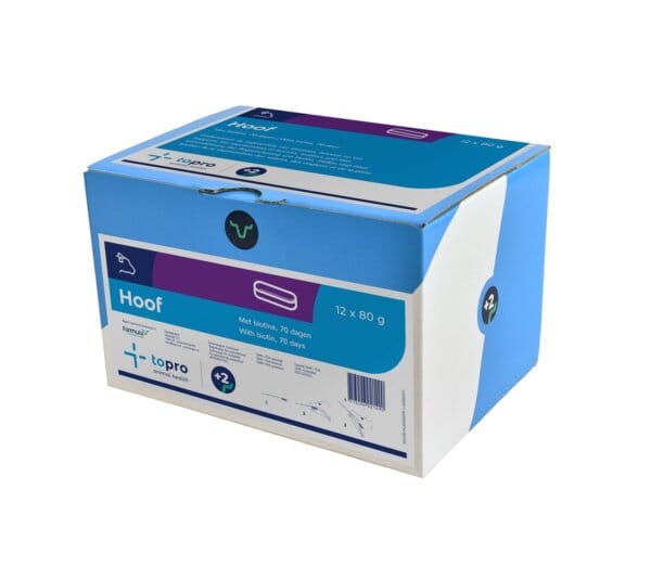 Topro Hoof Bolus für Rinder – Mineraldiätfuttermittel zur Unterstützung der Klauen- und Hautgesundheit, mit Zink, Vitamin E und Biotin für eine verbesserte Keratinbildung und Klauenqualität über 8 Wochen.