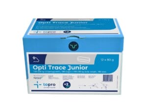 Topro Opti Trace Junior Bolus für Jungtiere ab 150 kg – Mineraldiätfuttermittel mit Jod, Kobalt, Kupfer, Zink und Selen zur Unterstützung von Immunsystem, Wachstum und Fruchtbarkeit über 6 Monate.