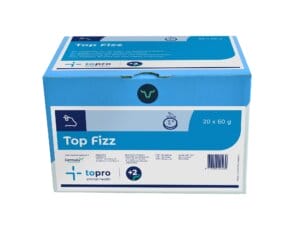 Topro Top Fizz – Diätergänzungsfuttermittel für Kälber in Form von schnell löslichen Brausetabletten zur Wiederherstellung der Elektrolyt- und Wasserbilanz, Unterstützung der Verdauung und Stärkung der Widerstandskraft bei Durchfall oder Stress.