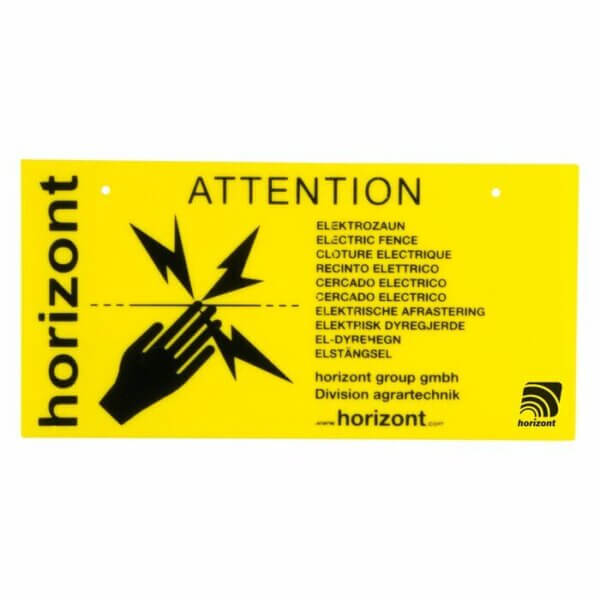 Warnschild einseitig, 4 Stück